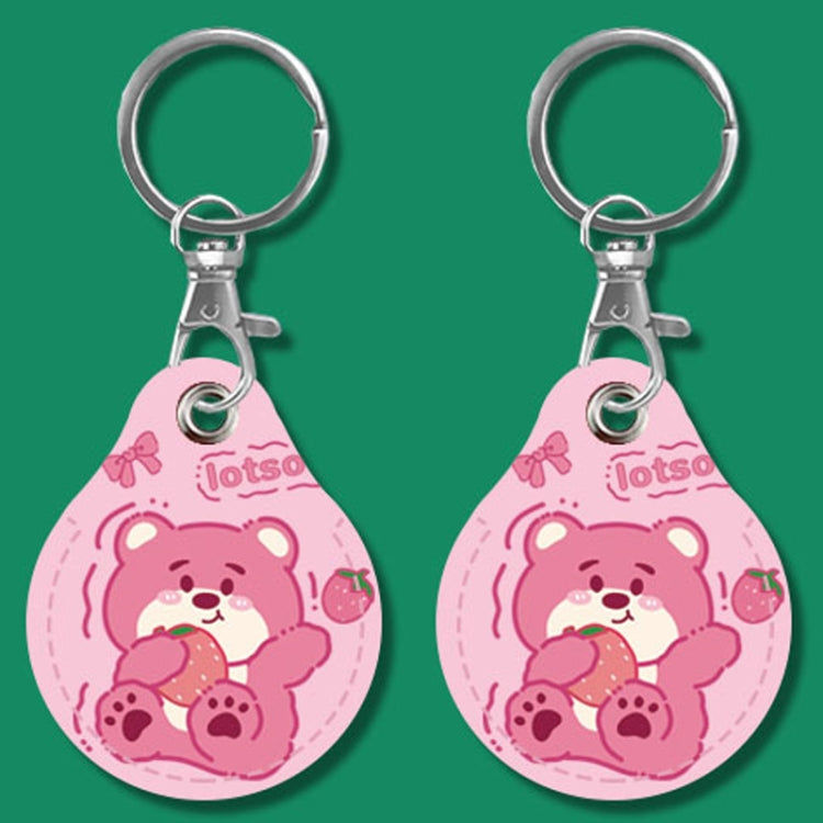 2pcs Cute Sensor Access Door Card Cover Keychain Elevator Water Drops Round Key Holder, Crocodile Bara, Lina Belle, Congratulations, Bow Tie Bear, English Winnie the Pooh, English Lotso, Melody, Cute Cinnamoroll, White Mickey Head, Muffled Pooh Bear   ...