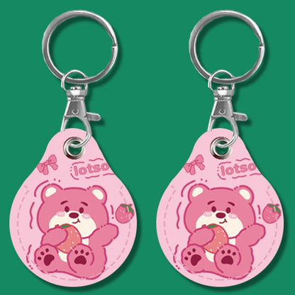 2pcs Cute Sensor Access Door Card Cover Keychain Elevator Water Drops Round Key Holder, Fortune Tiger, Pepsi Doraemon, Three Capybaras, Crocodile Bara, Lina Belle, Congratulations, Bow Tie Bear, English Winnie the Pooh, English Lotso, Melody           ...