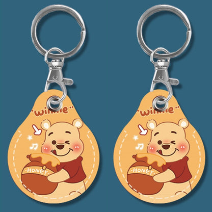 2pcs Cute Sensor Access Door Card Cover Keychain Elevator Water Drops Round Key Holder, Crocodile Bara, Lina Belle, Congratulations, Bow Tie Bear, English Winnie the Pooh, English Lotso, Melody, Cute Cinnamoroll, White Mickey Head, Muffled Pooh Bear   ...