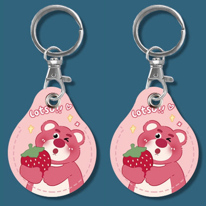 2pcs Cute Sensor Access Door Card Cover Keychain Elevator Water Drops Round Key Holder, Crocodile Bara, Lina Belle, Congratulations, Bow Tie Bear, English Winnie the Pooh, English Lotso, Melody, Cute Cinnamoroll, White Mickey Head, Muffled Pooh Bear   ...