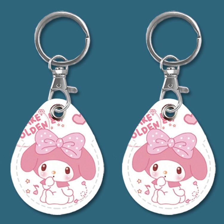 2pcs Cute Sensor Access Door Card Cover Keychain Elevator Water Drops Round Key Holder, Crocodile Bara, Lina Belle, Congratulations, Bow Tie Bear, English Winnie the Pooh, English Lotso, Melody, Cute Cinnamoroll, White Mickey Head, Muffled Pooh Bear   ...