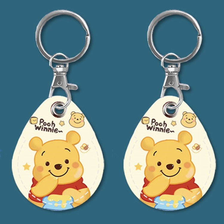 2pcs Cute Sensor Access Door Card Cover Keychain Elevator Water Drops Round Key Holder, Crocodile Bara, Lina Belle, Congratulations, Bow Tie Bear, English Winnie the Pooh, English Lotso, Melody, Cute Cinnamoroll, White Mickey Head, Muffled Pooh Bear   ...