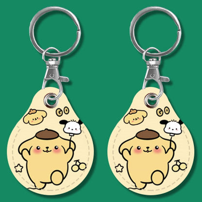 2pcs Cute Sensor Access Door Card Cover Keychain Elevator Water Drops Round Key Holder, Crocodile Bara, Lina Belle, Congratulations, Bow Tie Bear, English Winnie the Pooh, English Lotso, Melody, Cute Cinnamoroll, White Mickey Head, Muffled Pooh Bear   ...