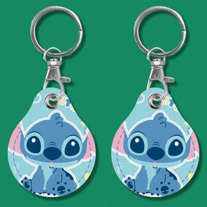 2pcs Cute Sensor Access Door Card Cover Keychain Elevator Water Drops Round Key Holder, Fortune Tiger, Pepsi Doraemon, Three Capybaras, Crocodile Bara, Lina Belle, Congratulations, Bow Tie Bear, English Winnie the Pooh, English Lotso, Melody           ...