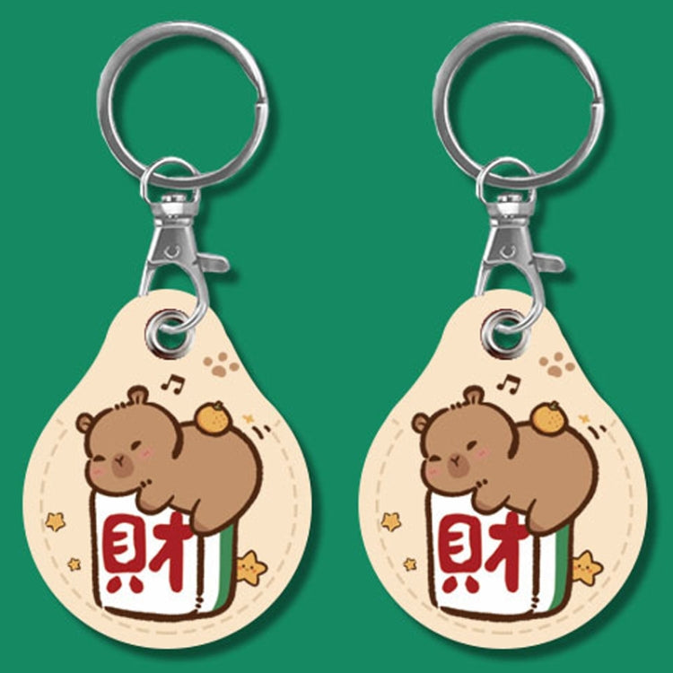 2pcs Cute Sensor Access Door Card Cover Keychain Elevator Water Drops Round Key Holder, Crocodile Bara, Lina Belle, Congratulations, Bow Tie Bear, English Winnie the Pooh, English Lotso, Melody, Cute Cinnamoroll, White Mickey Head, Muffled Pooh Bear   ...