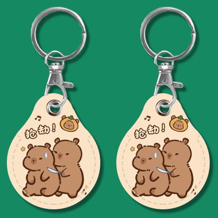 2pcs Cute Sensor Access Door Card Cover Keychain Elevator Water Drops Round Key Holder, Crocodile Bara, Lina Belle, Congratulations, Bow Tie Bear, English Winnie the Pooh, English Lotso, Melody, Cute Cinnamoroll, White Mickey Head, Muffled Pooh Bear   ...