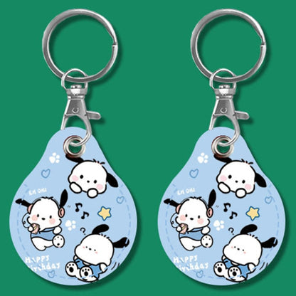 2pcs Cute Sensor Access Door Card Cover Keychain Elevator Water Drops Round Key Holder, Crocodile Bara, Lina Belle, Congratulations, Bow Tie Bear, English Winnie the Pooh, English Lotso, Melody, Cute Cinnamoroll, White Mickey Head, Muffled Pooh Bear   ...