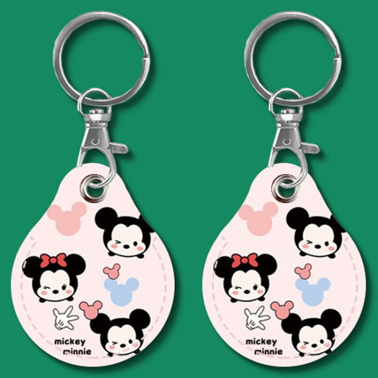 2pcs Cute Sensor Access Door Card Cover Keychain Elevator Water Drops Round Key Holder, Crocodile Bara, Lina Belle, Congratulations, Bow Tie Bear, English Winnie the Pooh, English Lotso, Melody, Cute Cinnamoroll, White Mickey Head, Muffled Pooh Bear   ...