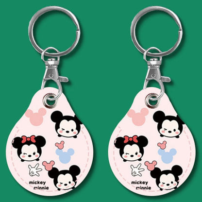 2pcs Cute Sensor Access Door Card Cover Keychain Elevator Water Drops Round Key Holder, Crocodile Bara, Lina Belle, Congratulations, Bow Tie Bear, English Winnie the Pooh, English Lotso, Melody, Cute Cinnamoroll, White Mickey Head, Muffled Pooh Bear   ...