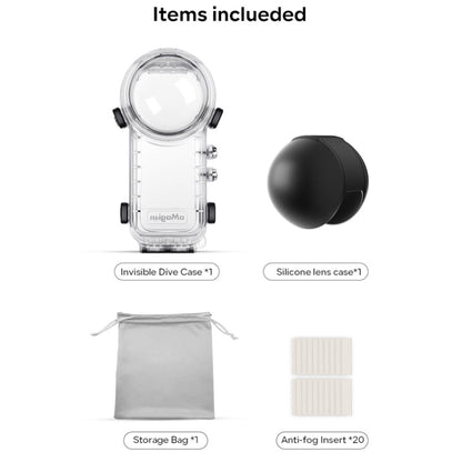 For Insta360 X4 aMagisn 50m Depth Waterproof Protective Case Quick Release Invisible Diving Cover, Waterproof Case