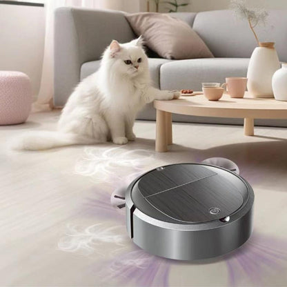 Intelligent Sweeper Robot Home Automatic 3 In 1 Integrated Cleaning Machine Vacuum Cleaner, Rechargeable White