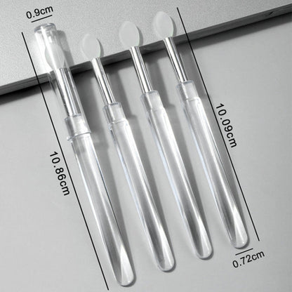 Nail Art Silicone Applicator Sticks Multi-Purpose Dabbing Powder Glitter Eyeshadow Brush Applying Manicure Tool, 2pcs