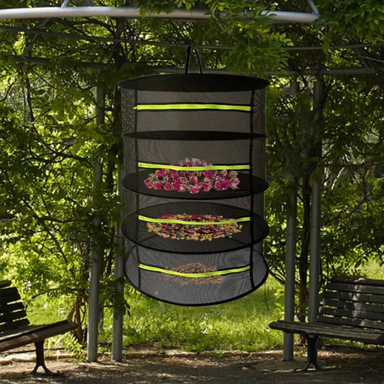 60cm Foldable Hanging Herb Plant Drying Net With Zipper, 2 Layer, 4 Layer, 6 Layer, 8 Layer