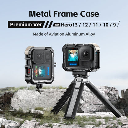 AMagisn Upgrade Ver Metal Rabbit Cage For GoPro HERO13 Black / HERO12 Black / HERO11 Black / HERO10 Black / HERO9 Black, AP10