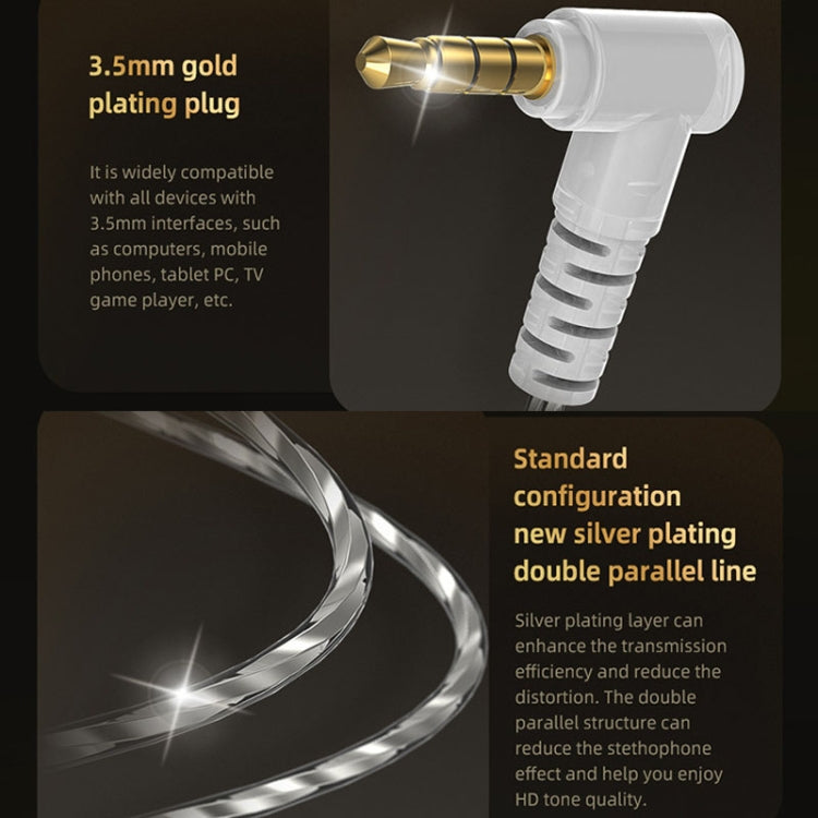 3.5mm Mobile Phone Earphones Sports In-Ear Pluggable Stage Earphone, QKZ HBB With Microphone, QKZ HBB Standard