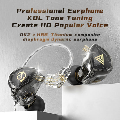 3.5mm Mobile Phone Earphones Sports In-Ear Pluggable Stage Earphone, QKZ HBB With Microphone, QKZ HBB Standard