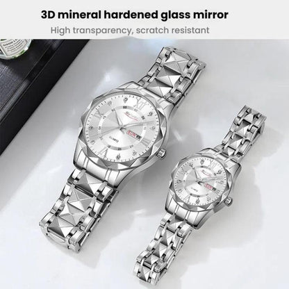 SKMEI Business Casual Watches Diamond Case Luminous Waterproof Quartz Watch, Men Silver Gold Strap Silver Dial, Men Silver Gold Strap Green Dial, Men Silver Gold Strap Black Dial, Men Silver Case Silver Dial, Men Silver Case Gray Dial                  ...