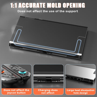 For Nintendo Switch 2 Crystal Shell Case Split Gamepad Transparent Protective Cover