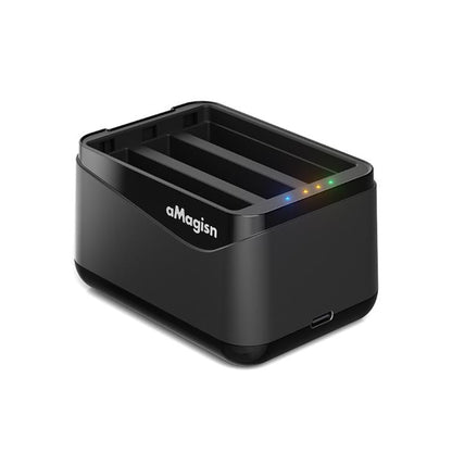 For Insta360 X5 Camera AMagisn Battery Charger Fast Charging Station For 3 Batteries Simultaneously
