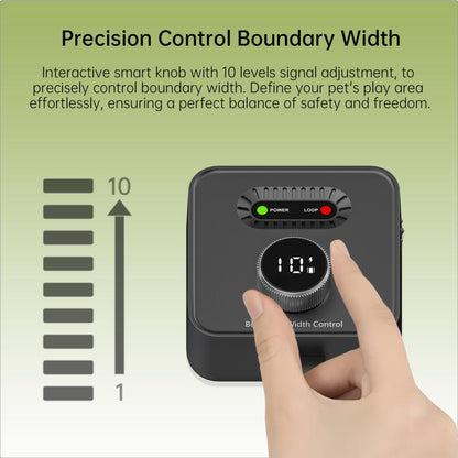 F600 Outdoor Pet Wired Electric Dog Fence 10-Level Precision Boundary Control, F600