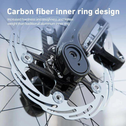 CYCLAMI Bicycle Ultra-Lightweight Carbon Fiber Brake Rotor Center-lock 6-bolt Disc Brake, 160mm, 180mm