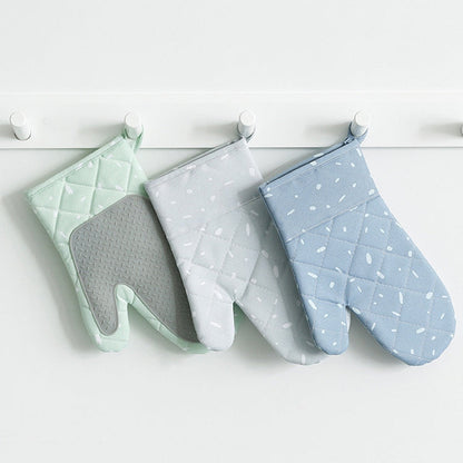 Kitchen Microwave Oven Thickened Silicone Heat-resistant Baking Special Insulation and Anti-scalding Gloves