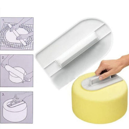 2 PCS Cake Smoother Polisher Tools Cake Decorating Tools Smoother Fondant Sugarcraft Silicone Mold DIY Kitchen Bake Tool, 2 PCS