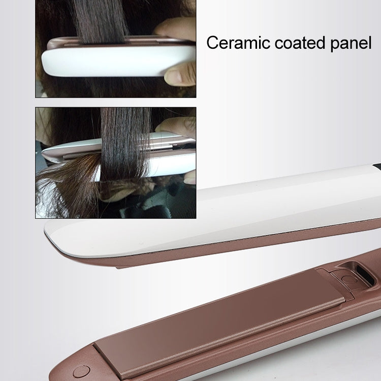 Hair Straightener Iron LED Display Ceramic Coating Plate Ionic Curling Iron, EU