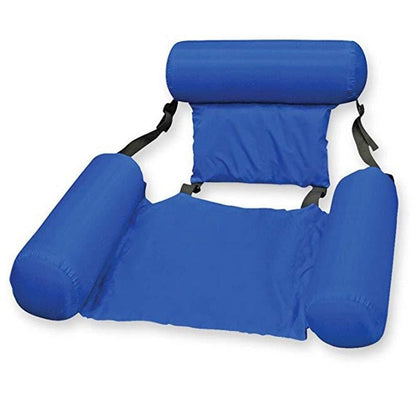 Inflatable Hammock Foldable Dual-purpose Backrest Floating Drainage Upstream Pleasure Lounge Chair Floating Bed Sofa, With Foam Board, Without Foam Board