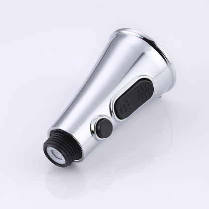Kitchen Horn Button Switch Pausable Faucet Sprinkler Water Saving Nozzle Sprayer Filter, Plating CP, Drawing BN