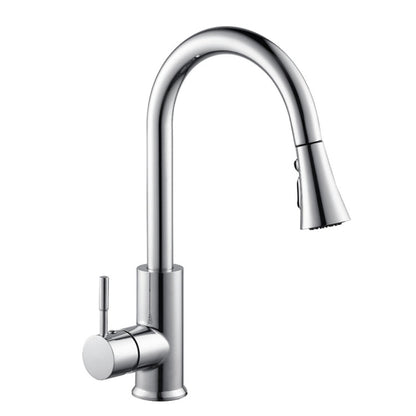 Kitchen Horn Button Switch Pausable Faucet Sprinkler Water Saving Nozzle Sprayer Filter, Plating CP, Drawing BN
