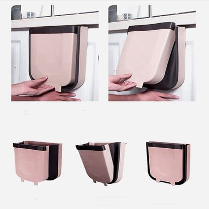Foldable Hanging Kitchen Trash Can, 23x6x29cm