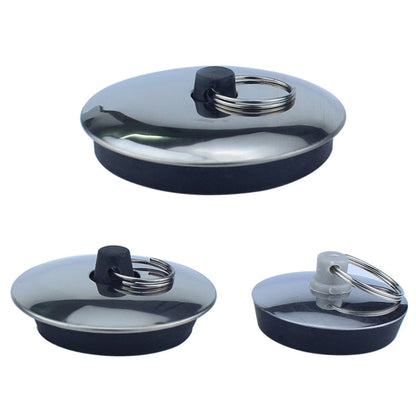 3 PCS Sink Rubber Plug Wash Basin Bathtub Plug Mop Pool Laundry Pool Blocking Plug, M, L
