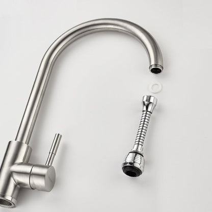 360 Degree Rotate Kitchen Accessories Long Water Bubbler Filter Water Saving Aerator Nozzle Tap, Long Water Bubbler Filter