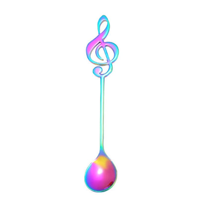 Creative Musical Note Spoon Coffee Stirring Scoop Stainless Steel Titanium Music Bar Spoon Gift Spoon