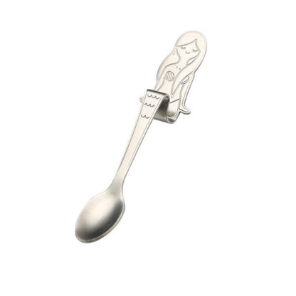 Creative Coffee Spoon Mermaid Shape Handle Spoons Flatware Drinking Tools, Black, Gold, Symphony, Rose Gold, True Color