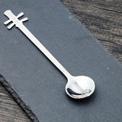 Stainless Steel Coffee Mixing Spoon Creative Musical Instrument Shape Spoon, Guitar Silver, Octagonal Silver, Lute Silver, Yueqin Silver, Guitar Titanium Gold, Octagonal Titanium Gold, Lute Titanium Gold, Yueqin Titanium Gold, Guitar Rose Gold         ...