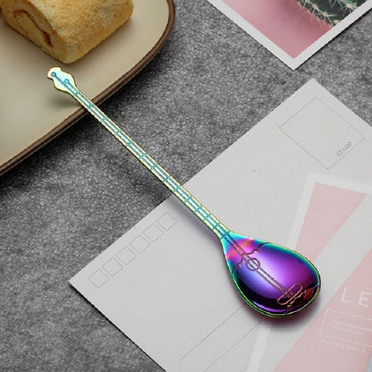 Stainless Steel Coffee Mixing Spoon Creative Musical Instrument Shape Spoon, Guitar Silver, Octagonal Silver, Lute Silver, Yueqin Silver, Guitar Titanium Gold, Octagonal Titanium Gold, Lute Titanium Gold, Yueqin Titanium Gold, Guitar Rose Gold         ...