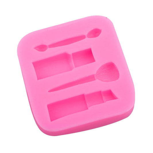 2 PCS Lipstick Eyebrow Pencil Makeup Tool Shape Silicone Fondant Cake Mold Chocolate Mold Clay Mold, Eyebrow Pencil  Shape