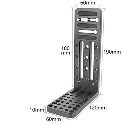 BXIN L130C Universal L-shaped Vertical Clapper SLR Tripod Hydraulic Pan/tilt Quick Release Plate Suitable For Shadow Stabilizer, BEXIN L130C
