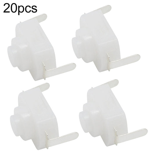 20 PCS YT-1208-YD LED Flashlight Button Switch, Bent Feet, Straight Feet