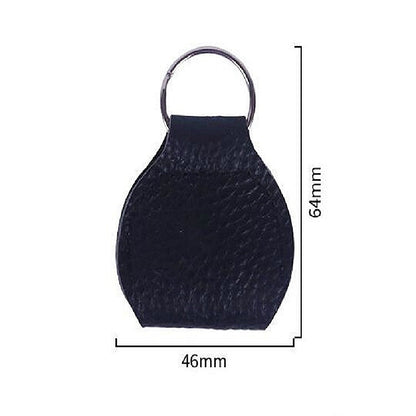 10 PCS Genuine Leather Guitar Pick Storage Bag with Key Ring, Black, Brown