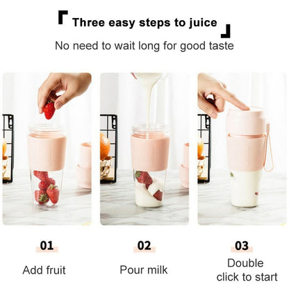 Portable Juicer Mini Electric Blender Portable Juicer, Style 2 (Pink), Style 2 (Navy Blue)
