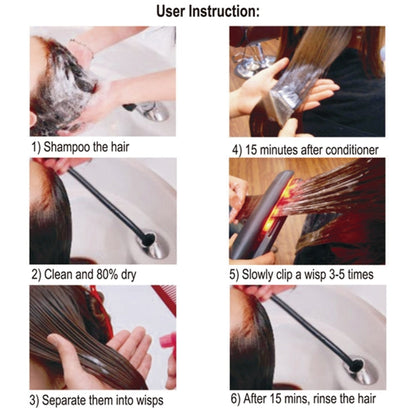 RUCHA Ultrasonic Infrared Hair Care Iron Straightener with Adjustable Upgraded LCD Display, EU