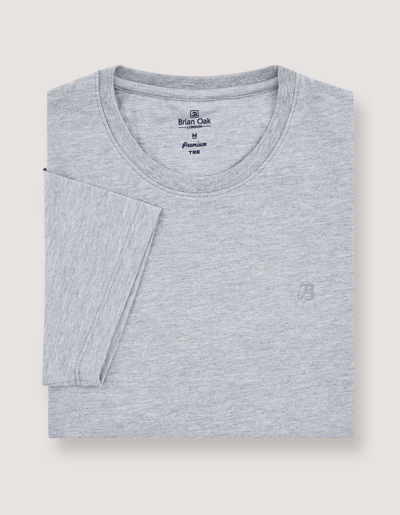 Heather Grey Premium Cotton Tee