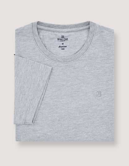 Heather Grey Premium Cotton Tee