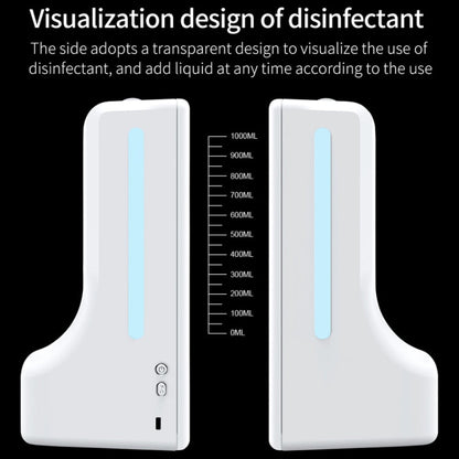 K9 Pro Handsfree Non-contact Body Light-sensitive Distance Sensor Thermometer + 1000ml Automatic Non-contact Liquid Soap Dispenser with Base Mount, K9 Pro
