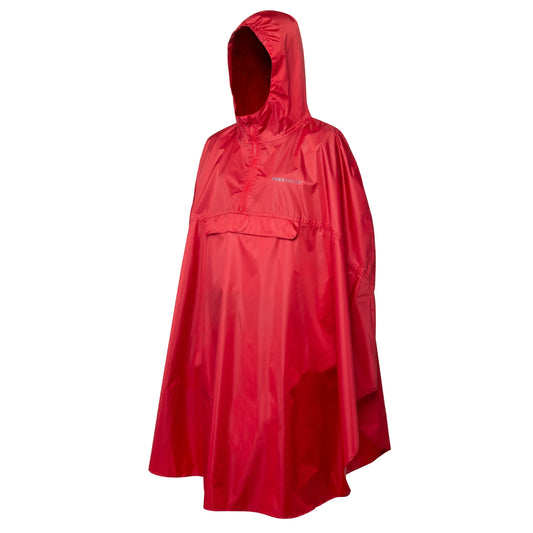 Trekmates Rove Hooded Waterproof Poncho - Chilli Pepper Red
