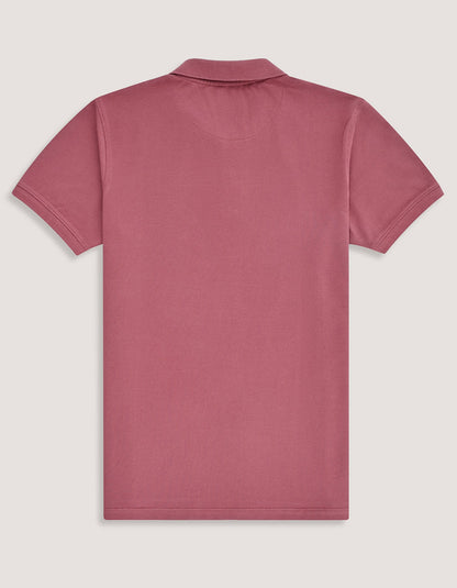 Pink  Regular Fit Cotton Polo Shirt