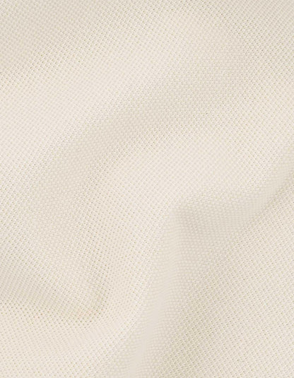 Off White Pique Polo Shirt